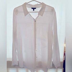 EILEEN FISHER white casual shirt. Oversized by design. Excellent condition